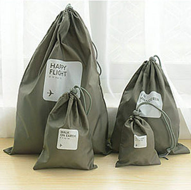 4 Piece Waterproof Drawstring Travel Bag Set