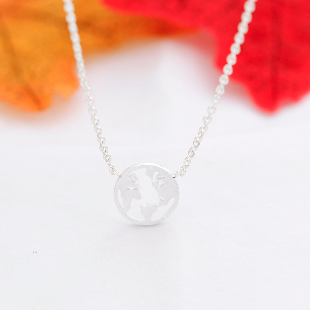 World Map Necklace