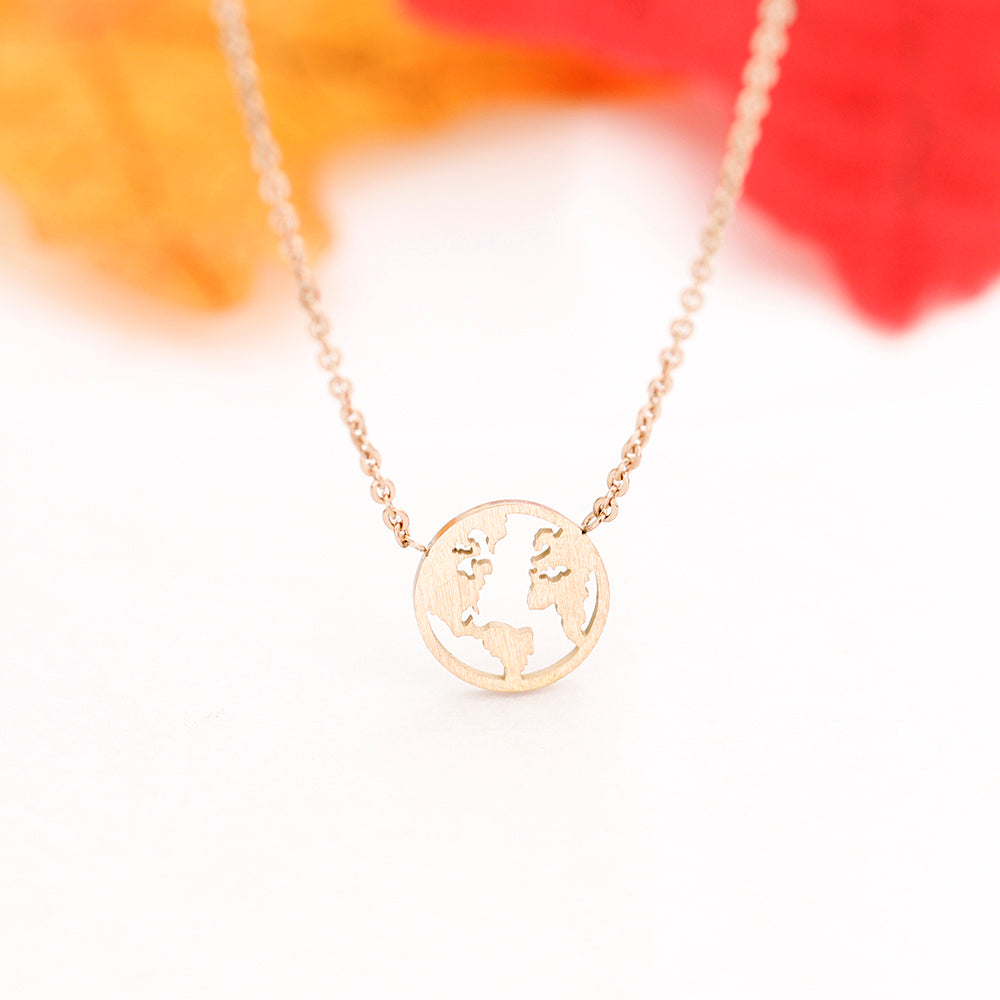 World Map Necklace