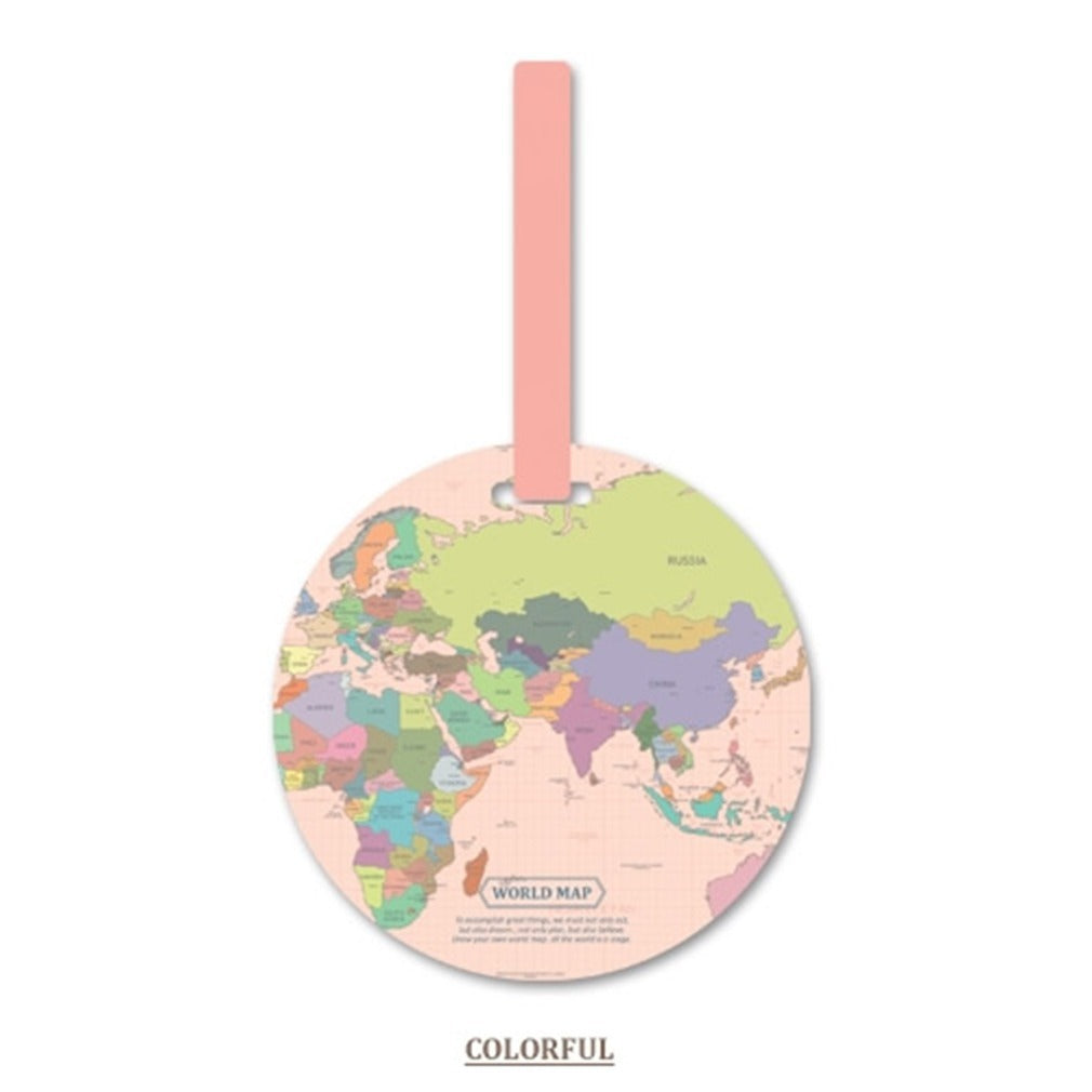 World Map Luggage Tag