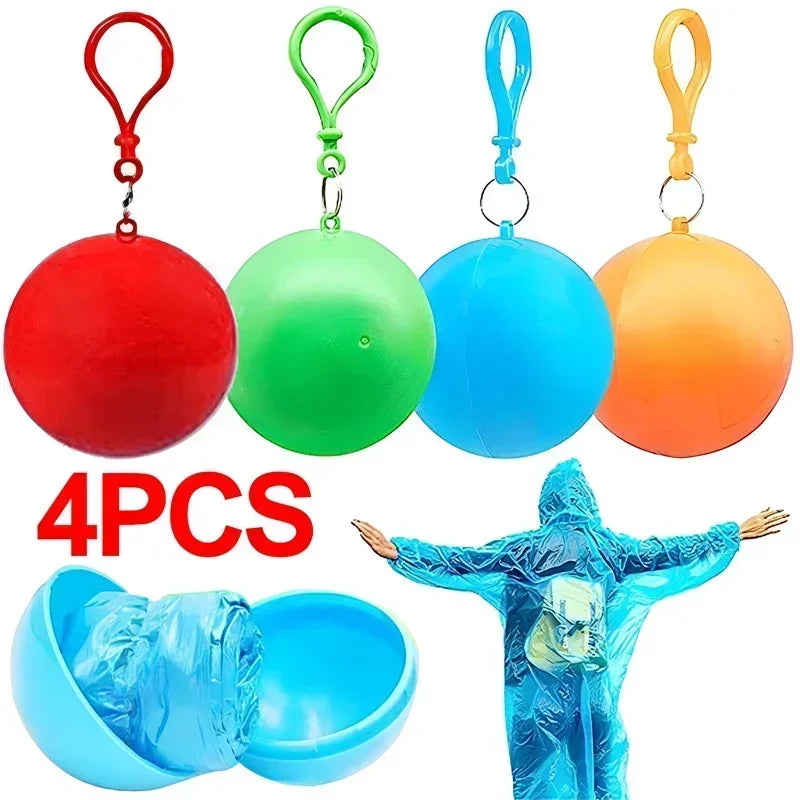 Mini Portable Raincoat Keyring