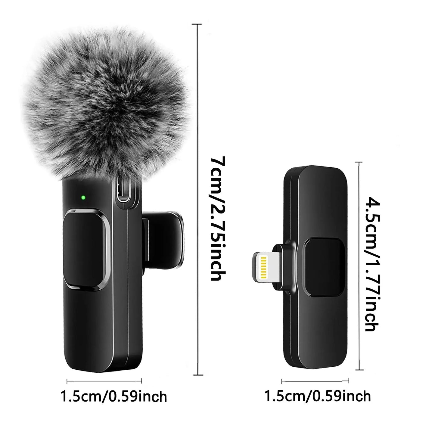 Wireless Microphone For iPhone/Android/Laptop