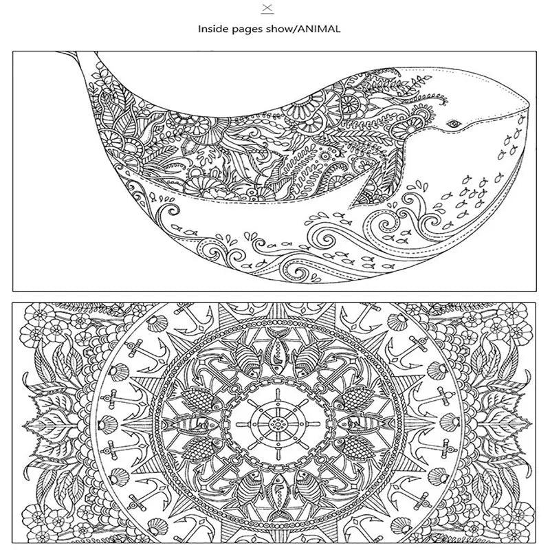 24 Page Coloring Book Adults and Kids