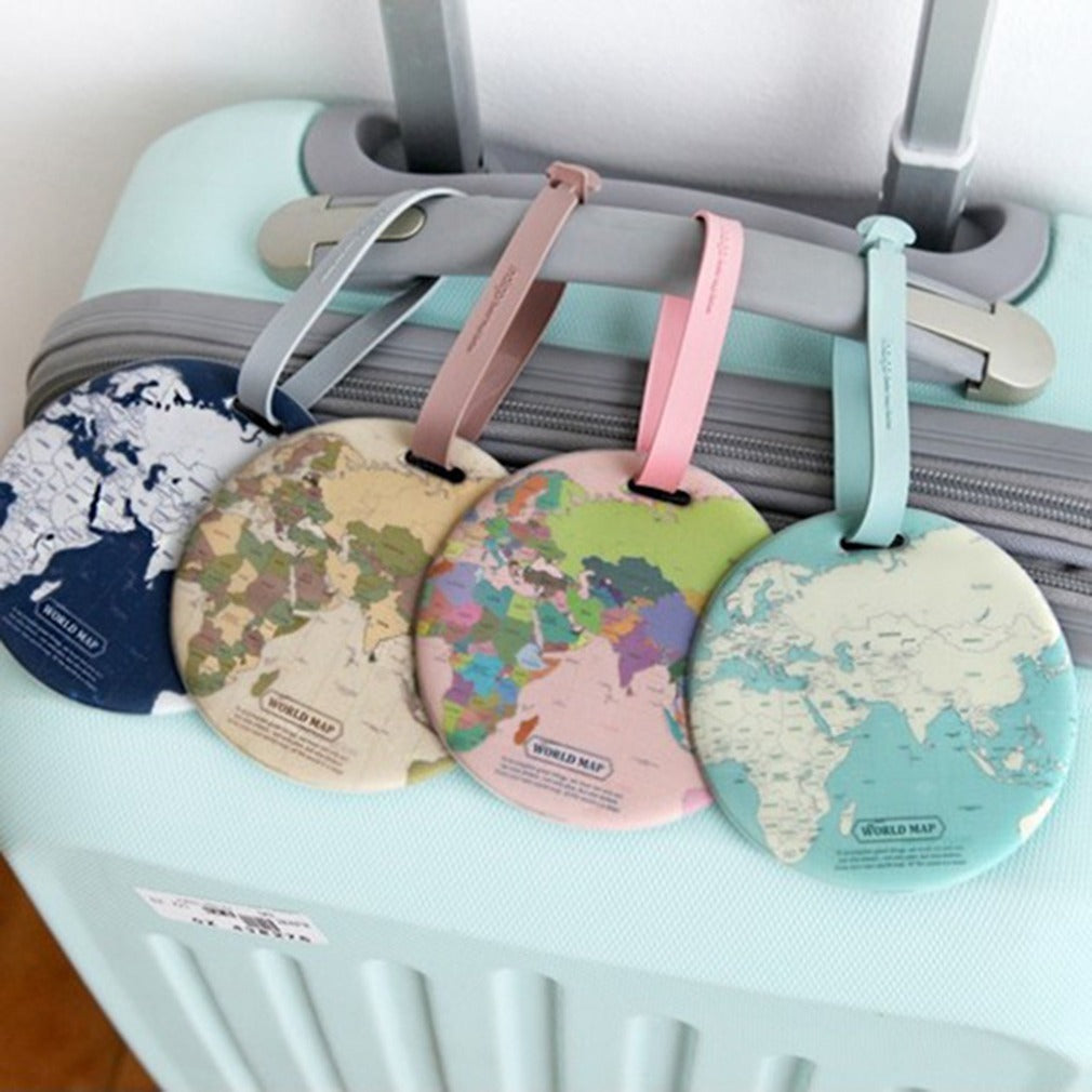 World Map Luggage Tag